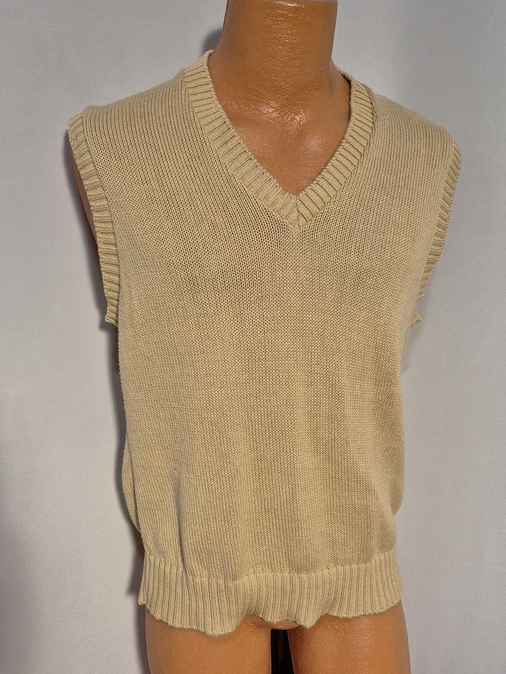 Vintage 80's Lord Jeff Men's V-Neck Grandpa Sweater Vest - Sz. L